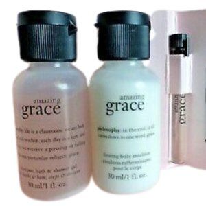 Philosophy Amazing Grace Travel Sz Set: 3-in-1 Shower Gel/Body Emulsion/Spray
